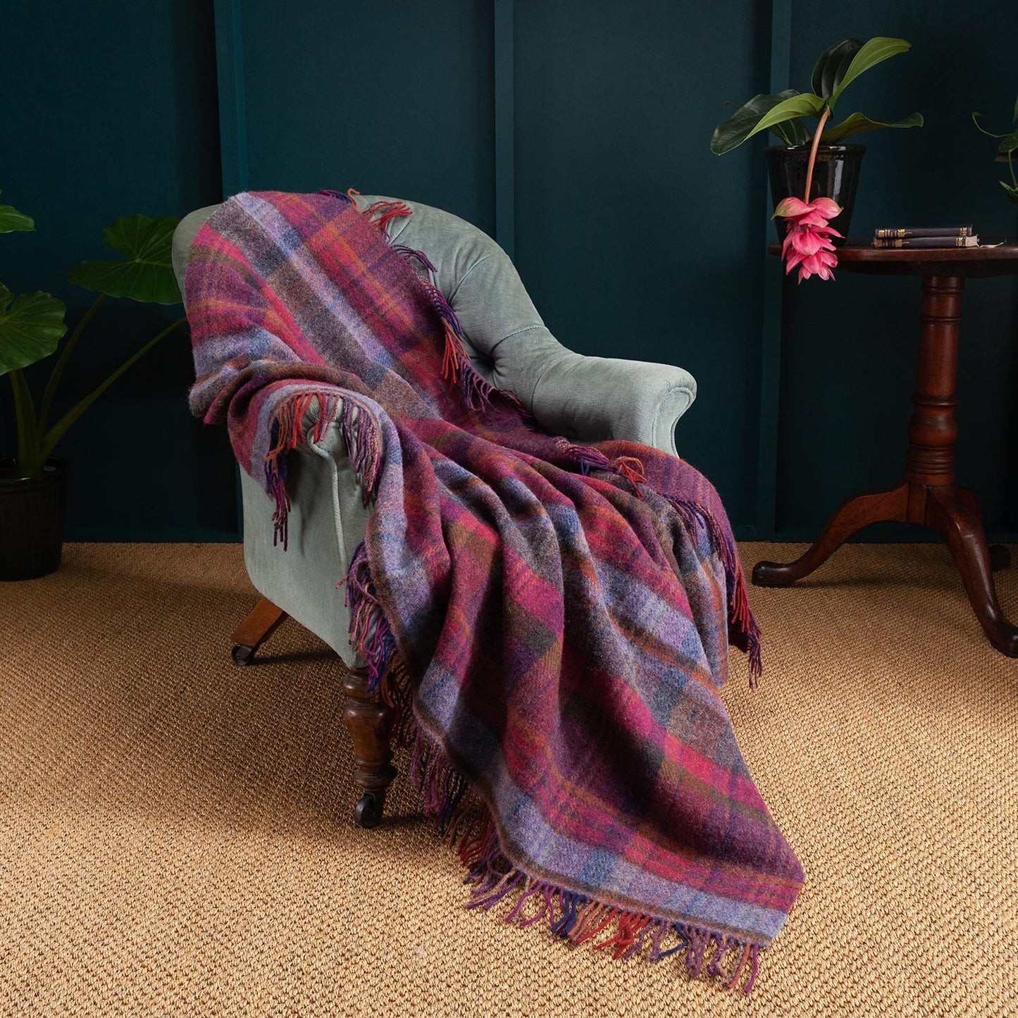 Kennedy Plaid Pure Wool Blanket