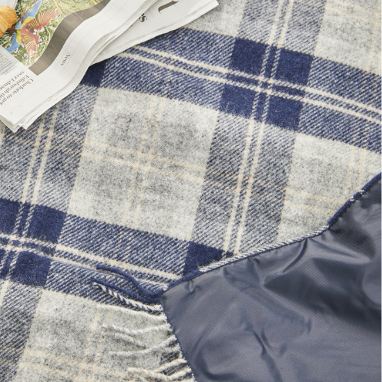 Bannockbane Navy Pure Wool Waterproof Picnic Blanket