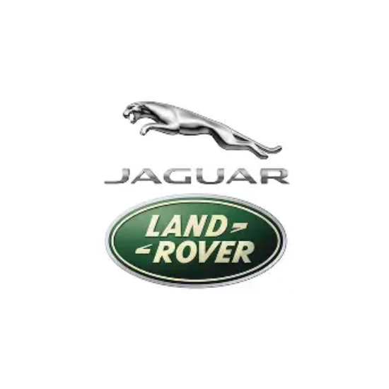 Jaguar and Land Rover logos on a white background. Solway Blankets as delegate gifts for World Annual Conference 