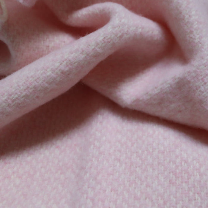 Close-up of Niamh Pink Cashmere Baby Blanket