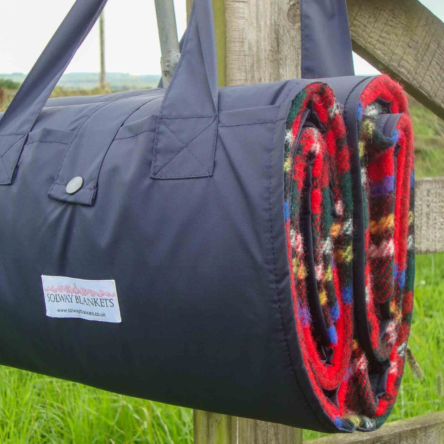 Royal Stewart Tartan Pure New Wool Waterproof Picnic Blanket