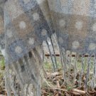 Natural Grey Spot Check Merino Lambswool Blanket Throw 03