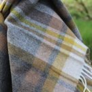 Dunvegan Gold Gray Merino Lambswool Throw Blanket 04