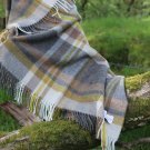 Dunvegan Gold Grey Merino Lambswool Throw Blanket 03