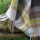 Dunvegan Gold Grey Merino Lambswool Throw Blanket 05