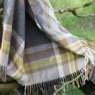 Dunvegan Gold Grey Merino Lambswool Throw Blanket 06