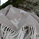 Hare Fawn Jacquard Merino Lambswool Throw 02