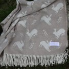 Hare Fawn Jacquard Merino Lambswool Throw 04