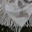 Hare Fawn Jacquard Merino Lambswool Throw 05