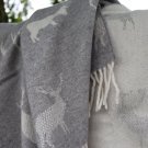 Stag Grey Jacquard Merino Lambswool Throw 03