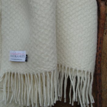 Pure New Wool Wafer Cream Throw