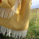 Canary Yellow Beehive Pure Wool Throw Blanket 03