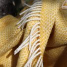 Canary Yellow Beehive Pure Wool Throw Blanket 06