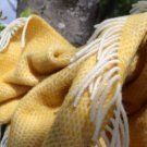 Canary Yellow Beehive Pure Wool Throw Blanket 07