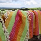 Refresh Stripe Pure New Wool Blanket Throw 02