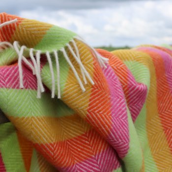 Refresh Stripe Pure New Wool Blanket