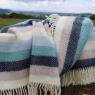 Seashore Stripe Pure New Wool Blanket Throw 01