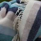 Seashore Stripe Pure New Wool Blanket Throw 03