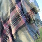 Kintyre Green Check Shetland Wool Throw 05