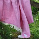 Pale Pink Herringbone Shetland Wool Blanket Throw 02