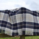 Navy Bannockbane Tartan Pure New Wool Blanket 03