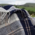 Navy Bannockbane Tartan Pure New Wool Blanket 04