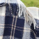 Navy Bannockbane Tartan Pure New Wool Blanket 06