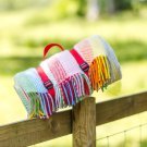 Rainbow Stripe Picnic Blanket Styled2