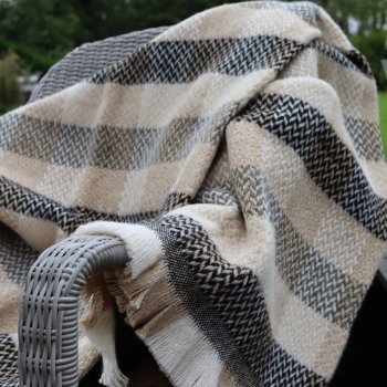 Celtic Weave Recycled Random Wool Blankets - Neutrals