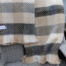 Celtic Weave Recycled Wool Large Blanket Neutral 02