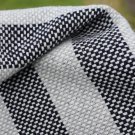 Crosshatch Navy Silver Recycled Rug Blanket 05