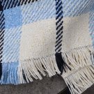 Keith Check Navy Cream Recycled Rug Blanket 06